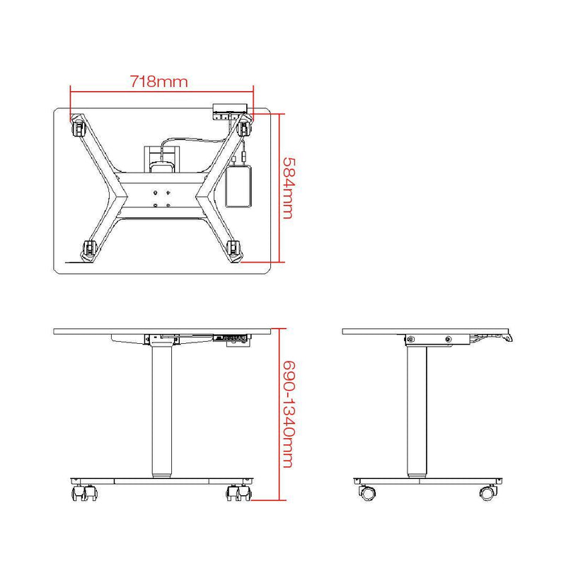 I-Movey 2.0 Standing Desk - Rechargeable (Lake Oak/EZW02) - EKOBOR Ergonomic Furniture