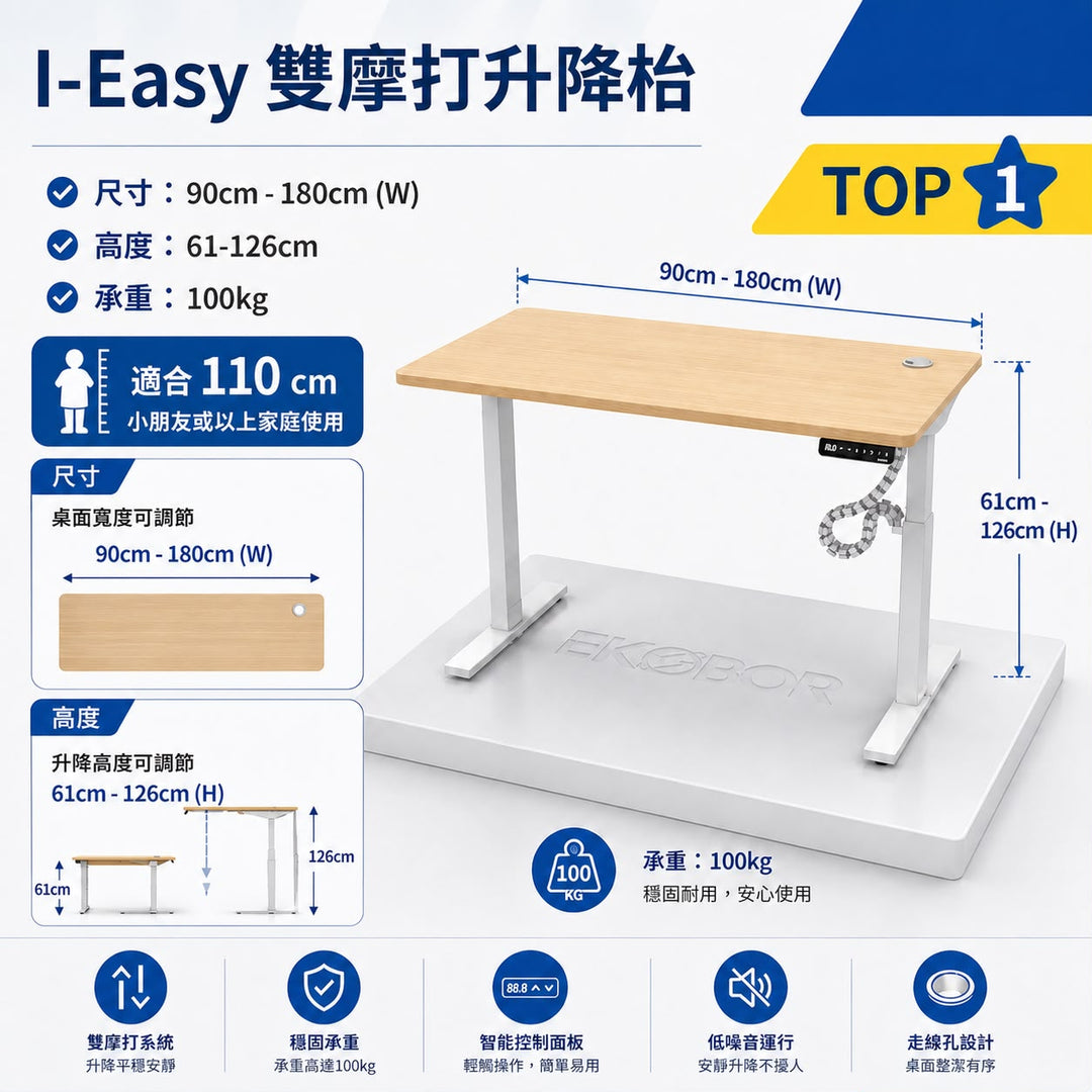 Top 1 Family I-Easy Standing Desk - EKOBOR – EKOBOR Office Ergonomics