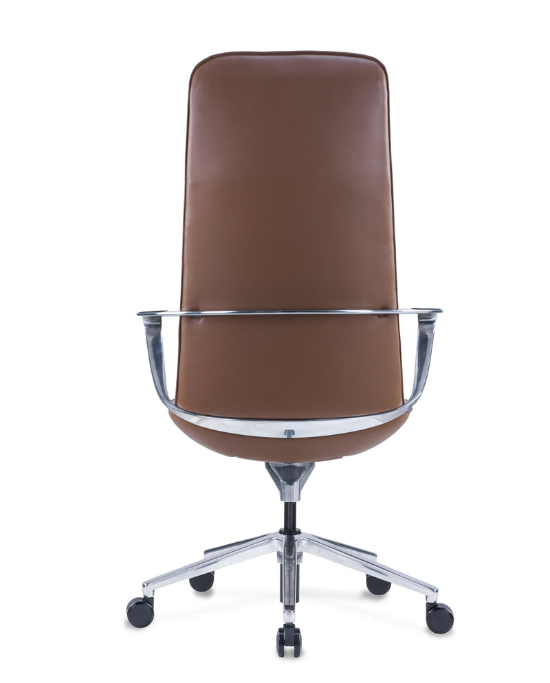 [IF Design Award 2022] Amola Executive Leather Chair High Back IF Design Award - Real Leather (Brown) - EKOBOR Ergonomic Furniture