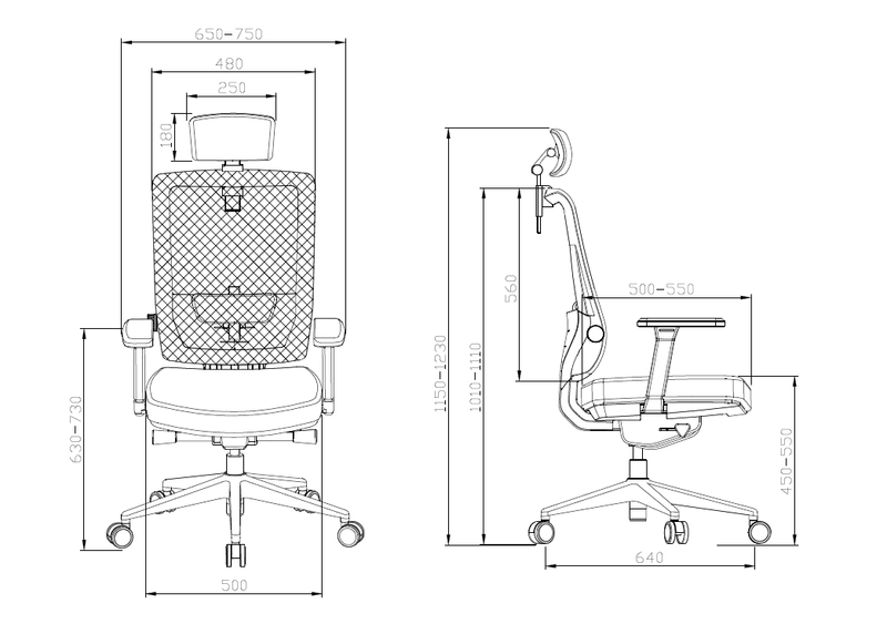 K6 TURN mesh back special lumbar adjustable full function office ergonomic chair (waterproof , fire retardant) - EKOBOR Ergonomic Furniture