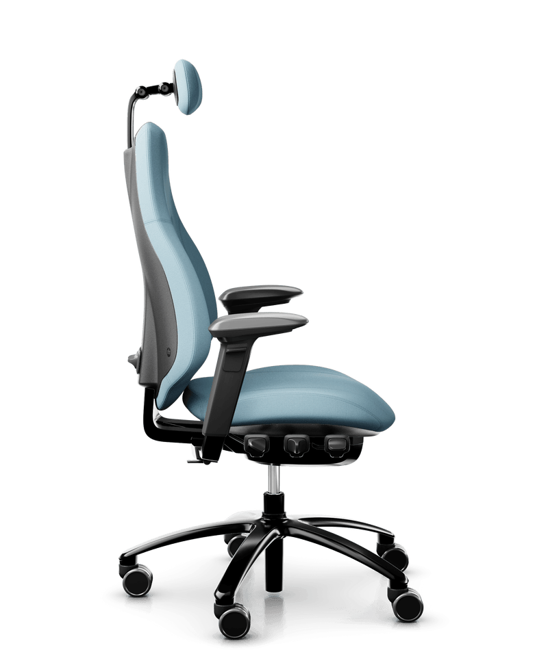 RH MEREO 220 BLACK - Made In Norway (fabric in Patina PAT01) - EKOBOR Ergonomic Furniture