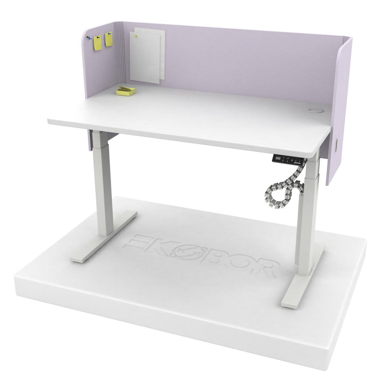 U Shape Acoustic Privacy Desk Panel - CBY26 Purple Color - Pre Order - EKOBOR Ergonomic Furniture