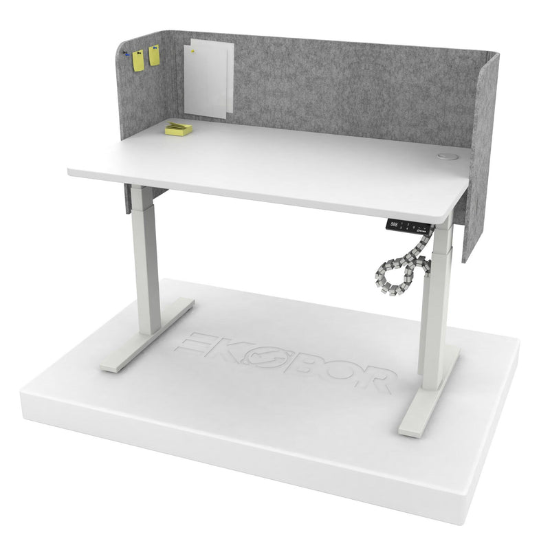 📌上下隔音遮擋板U Shape Acoustic Privacy Desk Panel - Grey Color - EKOBOR Ergonomic Furniture