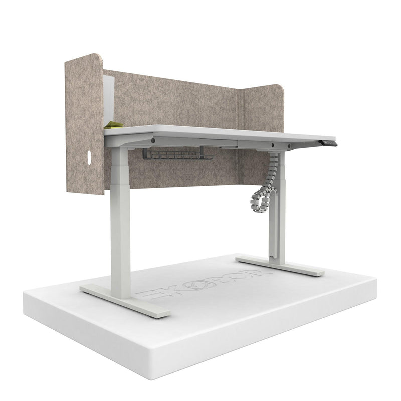 📌上下隔音遮擋板 U Shape Acoustic Privacy Desk Panel - Sand Grey Color - EKOBOR Ergonomic Furniture
