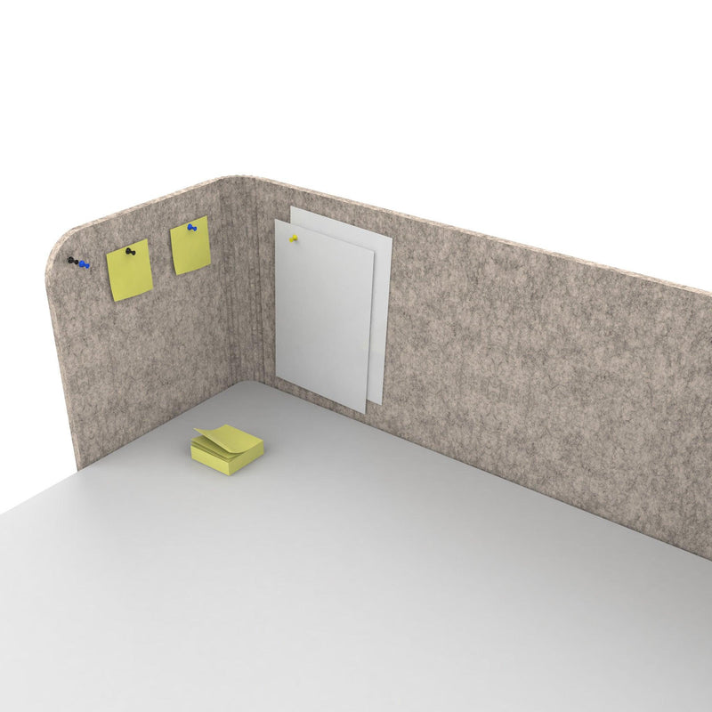 📌上下隔音遮擋板 U Shape Acoustic Privacy Desk Panel - Sand Grey Color - EKOBOR Ergonomic Furniture
