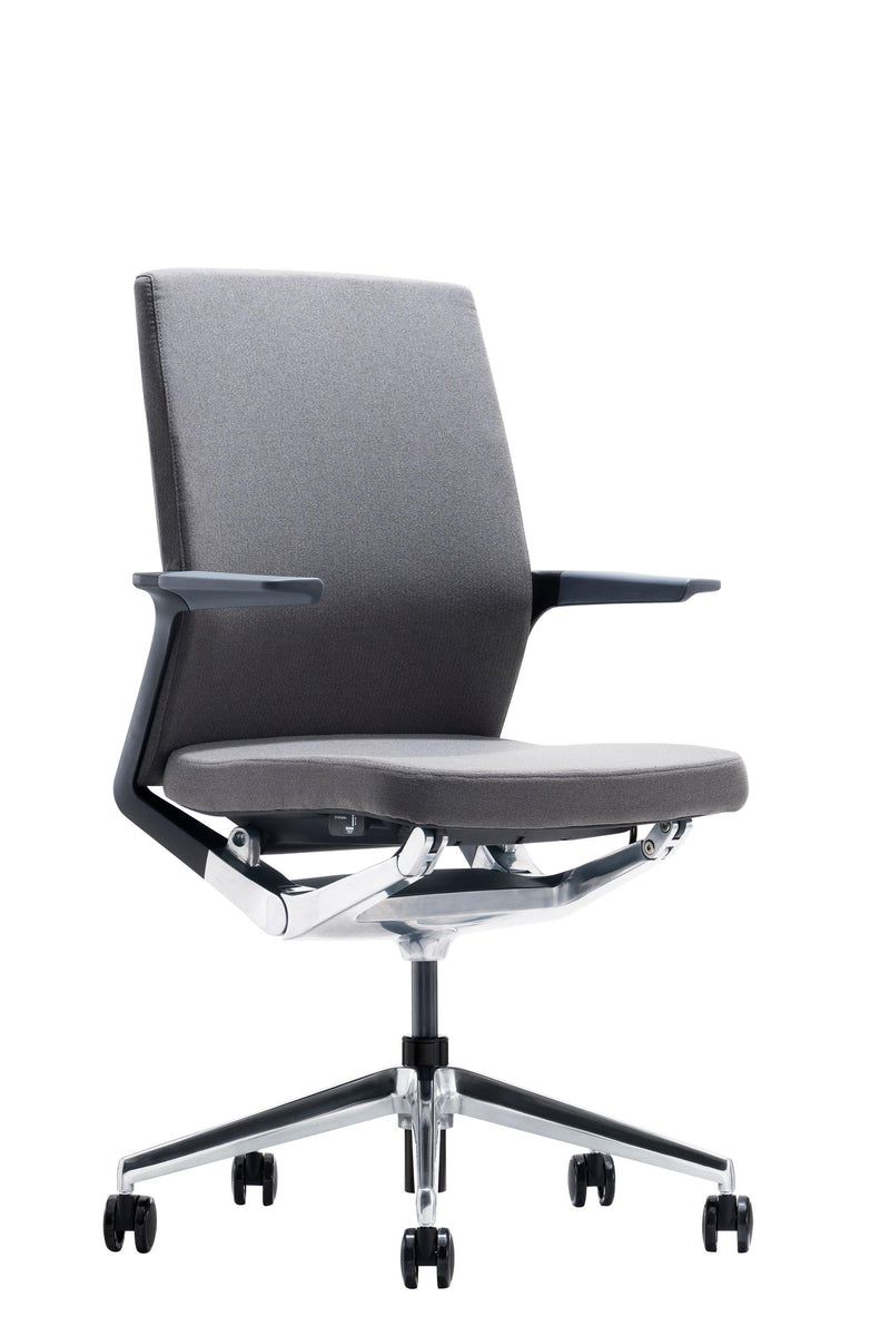 WING - Office Staff/ Meeting Chair (Black) Shorter seat depth good for Asians - EKOBOR Ergonomic Furniture